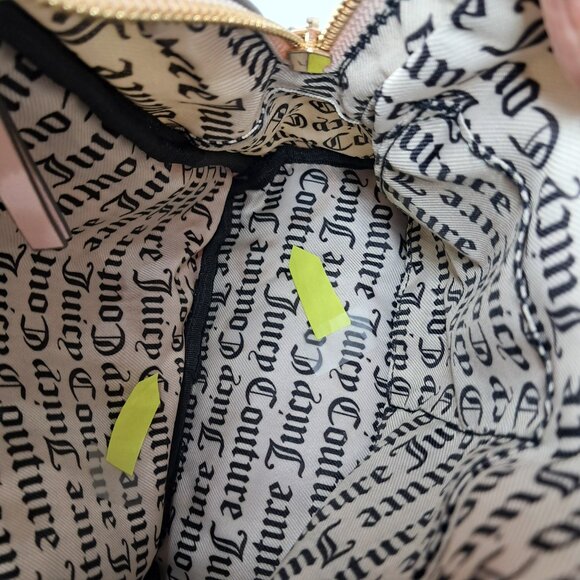 Juicy Couture Royal Moment Pink Cream Soft Velvet Backpack Purse Bag - Picture 11 of 16